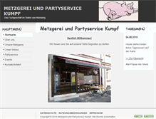Tablet Screenshot of metzgerei-kumpf.de